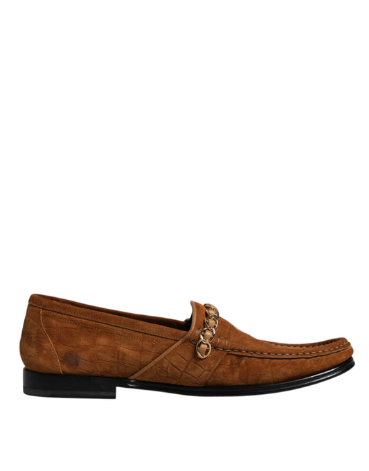 Dolce &amp; Gabbana Ruskea mokkanahka Loafers mekkokengät