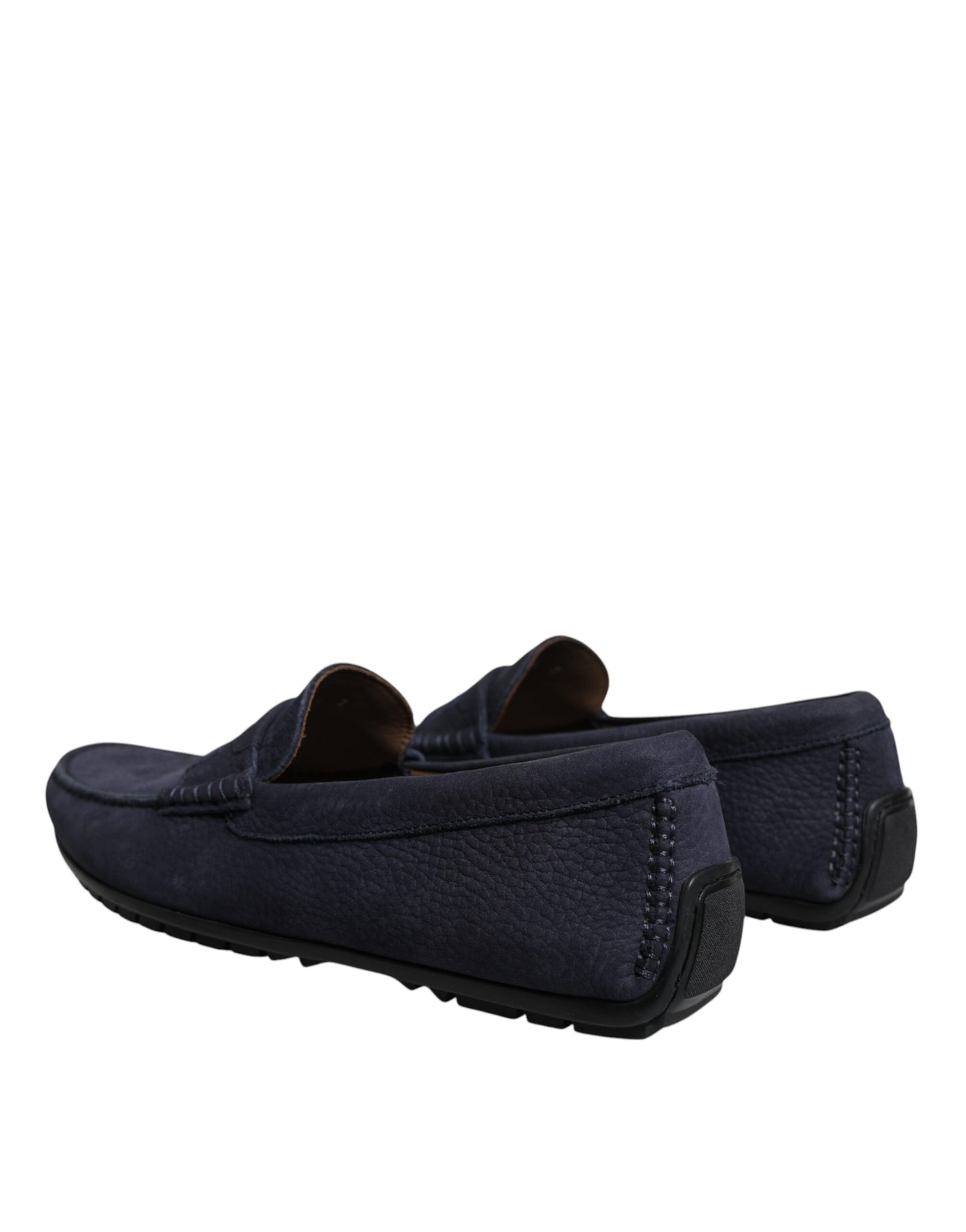 Dolce & Gabbana Blau Kalbsleder Slip On Männer Mokassin Schuhe