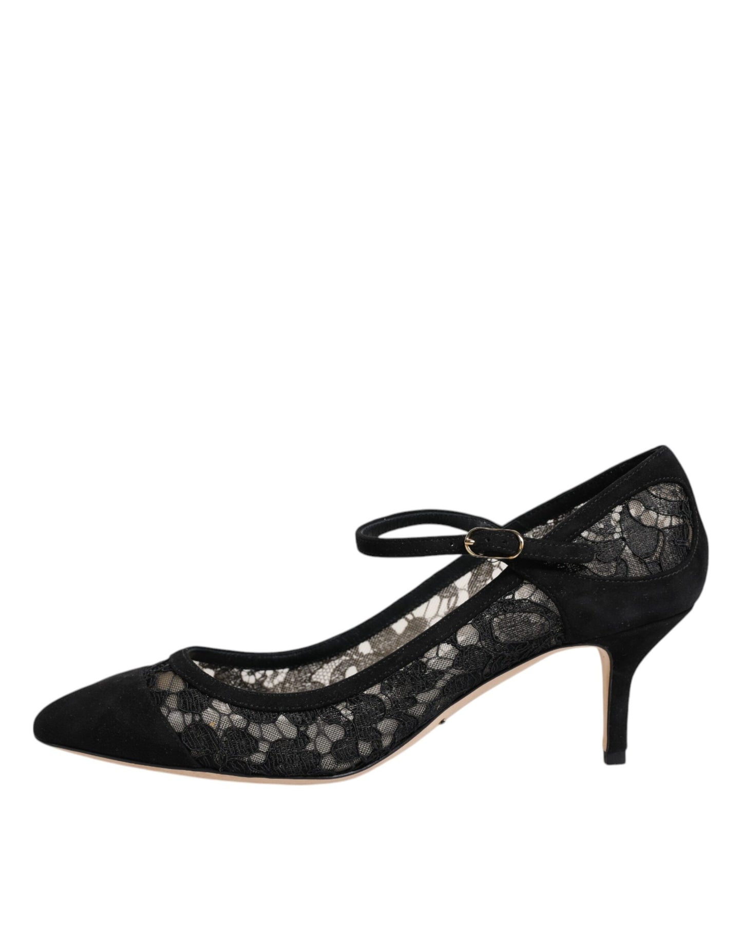 Dolce & Gabbana Schwarz Mary Jane Taormina Spitze Pumps Schuhe