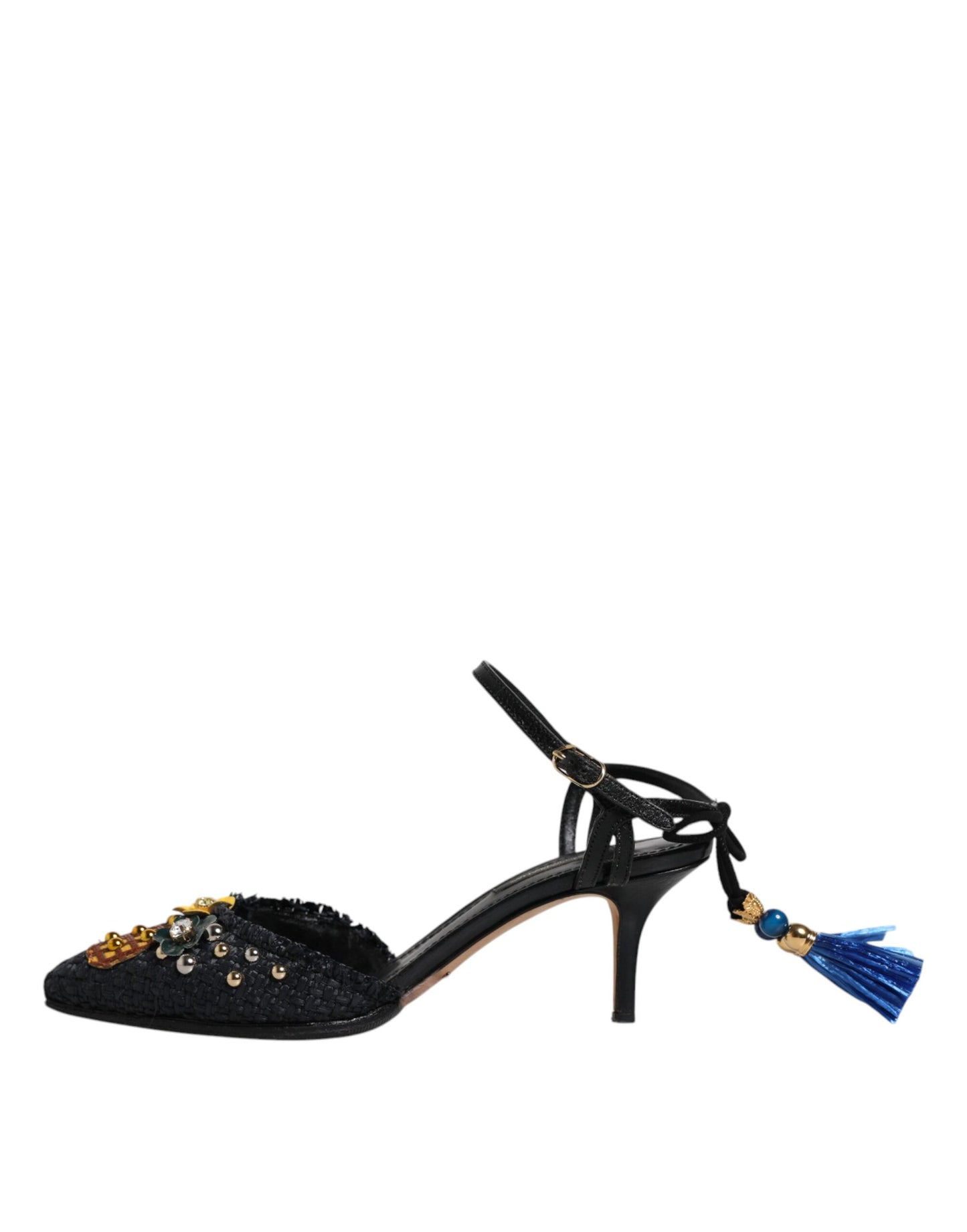 Dolce & Gabbana Schwarz Ananas Bellucci Heels Sandalen Schuhe