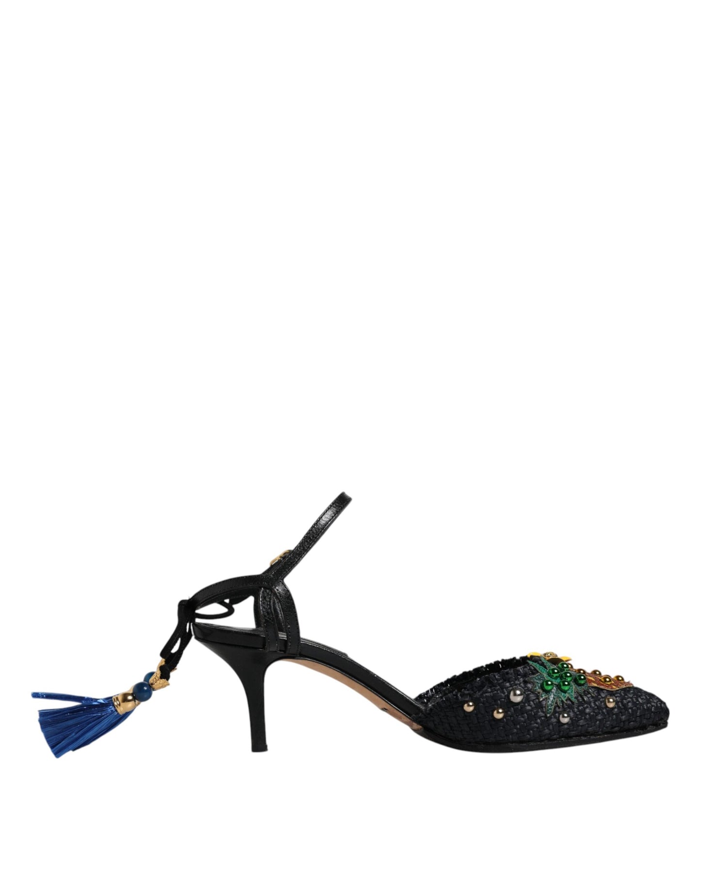 Dolce & Gabbana Schwarz Ananas Bellucci Heels Sandalen Schuhe