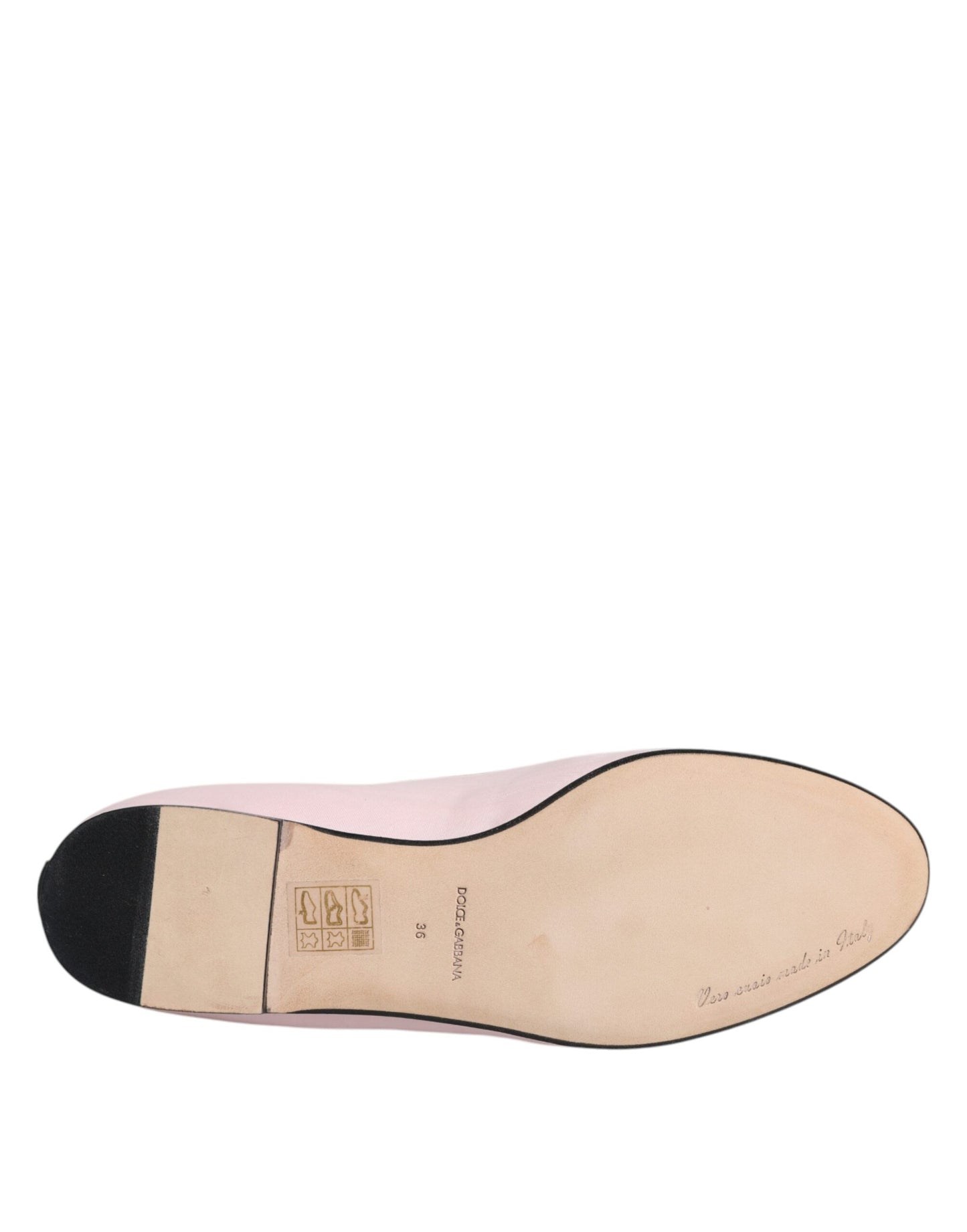 Dolce &amp; Gabbana Light Pink Velvet Slip On Loafers Flats Shoes