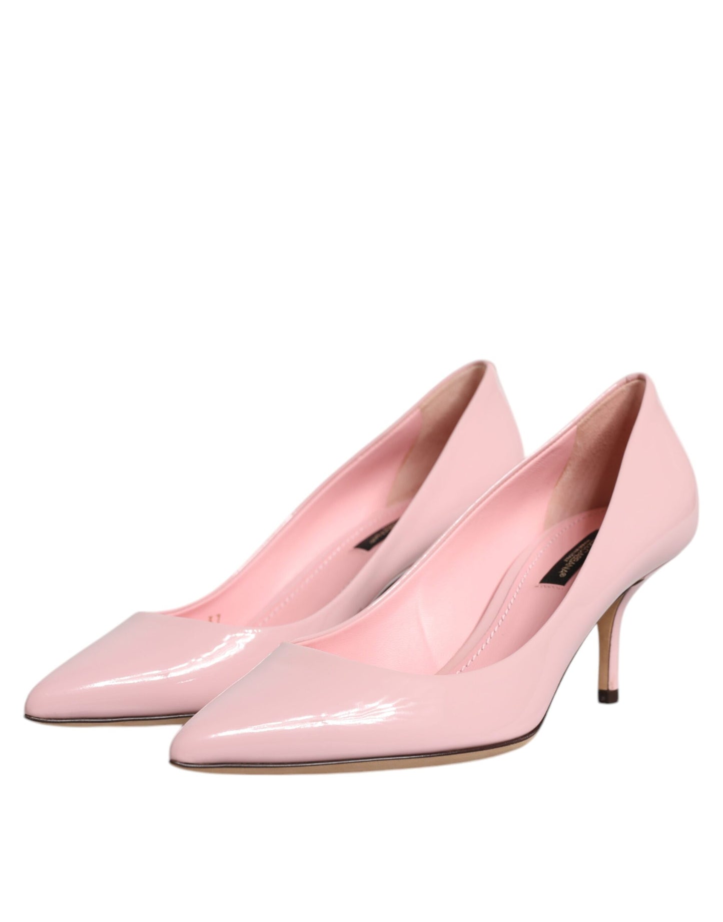 Dolce &amp; Gabbana Light Pink Patent Leather Heels Pumps Shoes