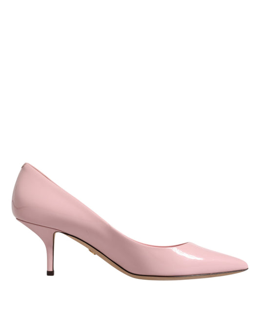 Dolce &amp; Gabbana Light Pink Patent Leather Heels Pumps Shoes