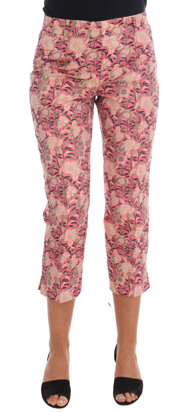 Dolce &amp; Gabbana Elegant brocade trousers with floral pattern