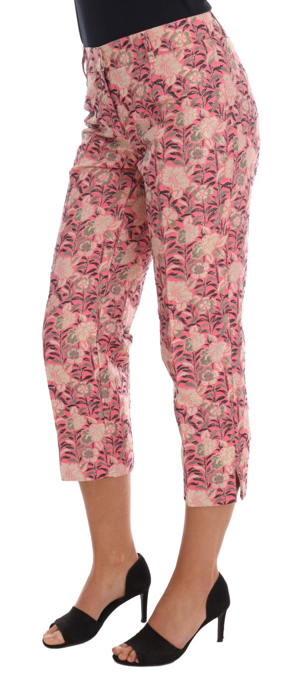 Dolce &amp; Gabbana Elegant brocade trousers with floral pattern