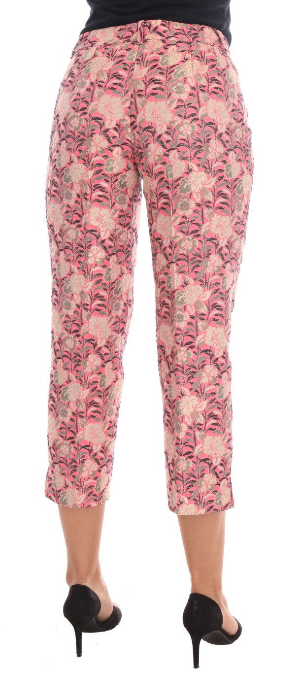 Dolce &amp; Gabbana Elegant brocade trousers with floral pattern