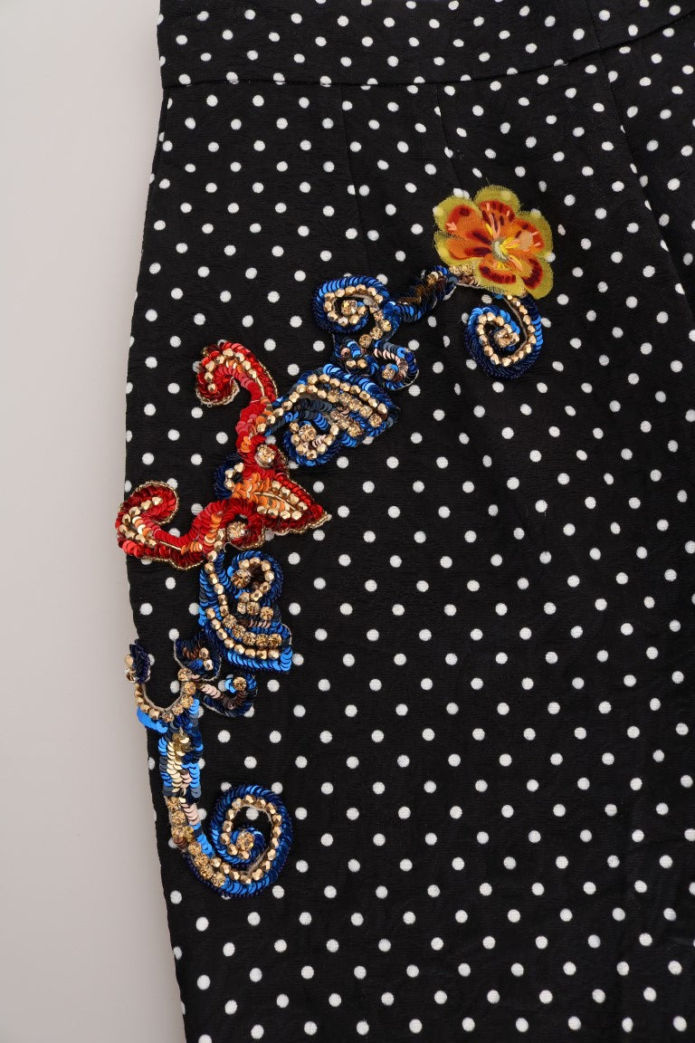 Dolce &amp; Gabbana Elegant trousers with polka dot decoration