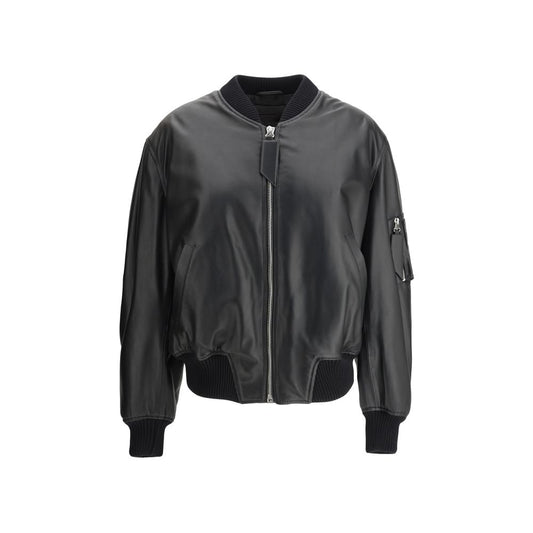 The Attico Anja leather bomber jacket