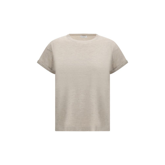 Brunello Cucinelli Kaschmir-Glitzer-T-Shirt