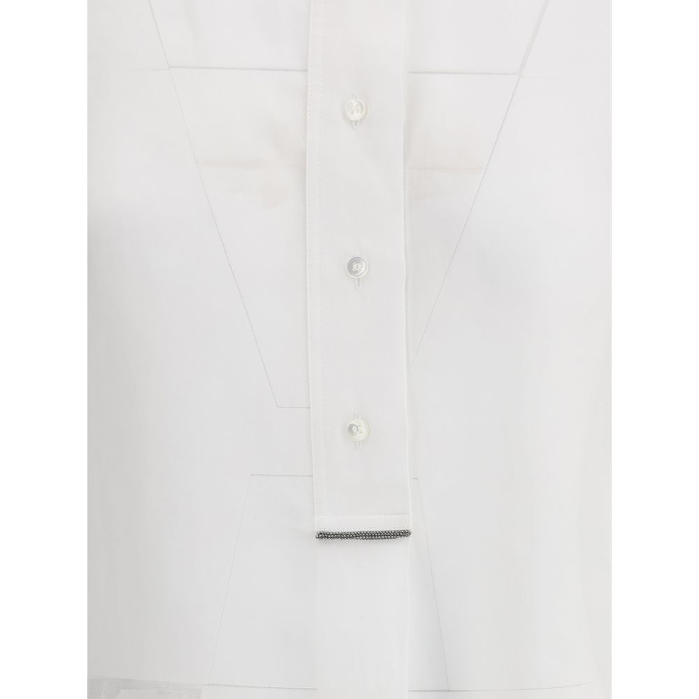 Brunello Cucinelli halbtransparentes Shirt