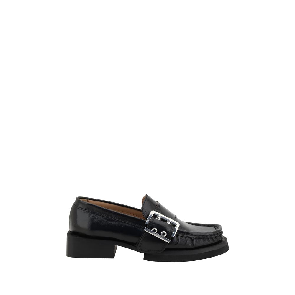 Ganni Feminine buckle loafers