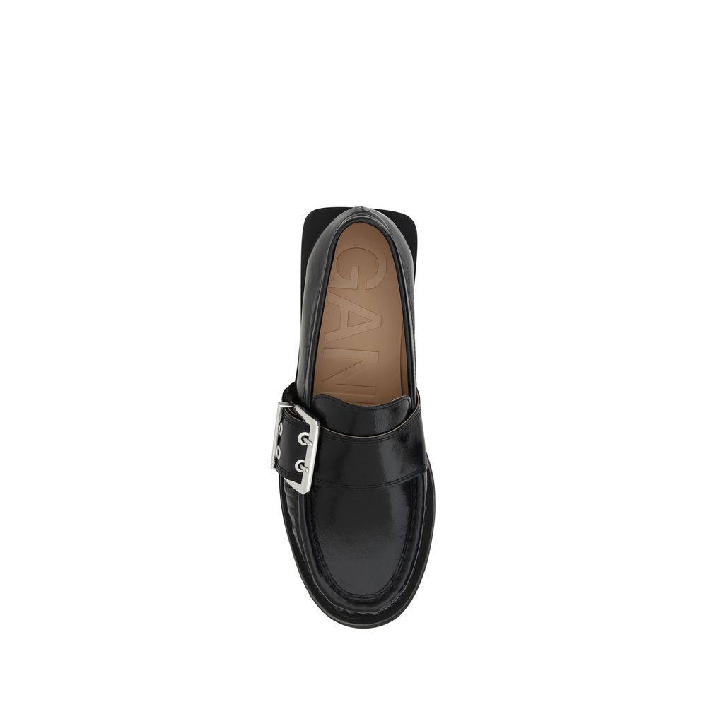 Ganni Feminine buckle loafers