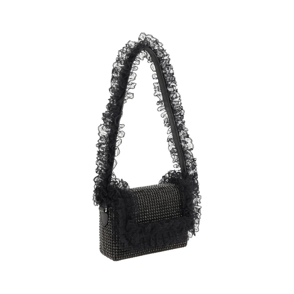 Self-Portrait shoulder bag with crystal lace