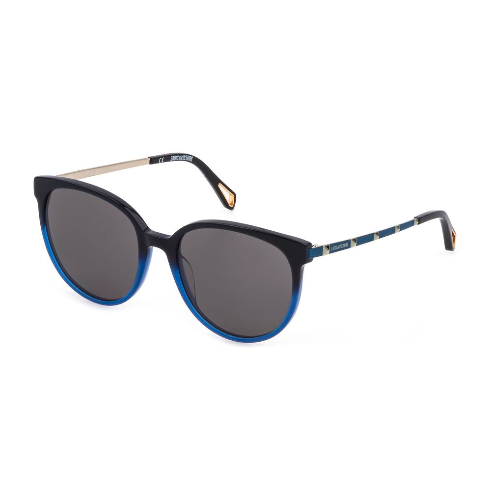 Zadig & Voltaire Blaue Acetat-Sonnenbrille