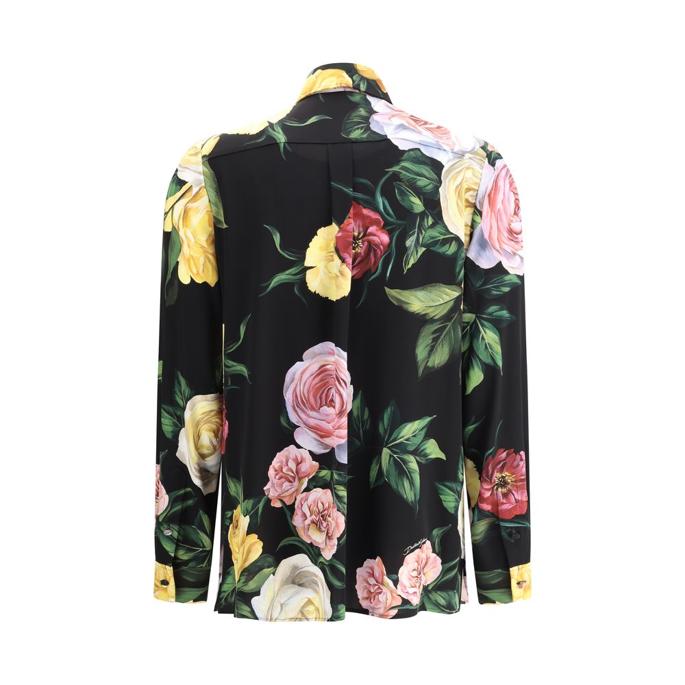 Dolce & Gabbana Shirt mit Rosen- und Pfingstrosendruck