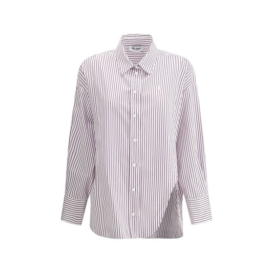 The Attico Asymmetric Striped Shirt