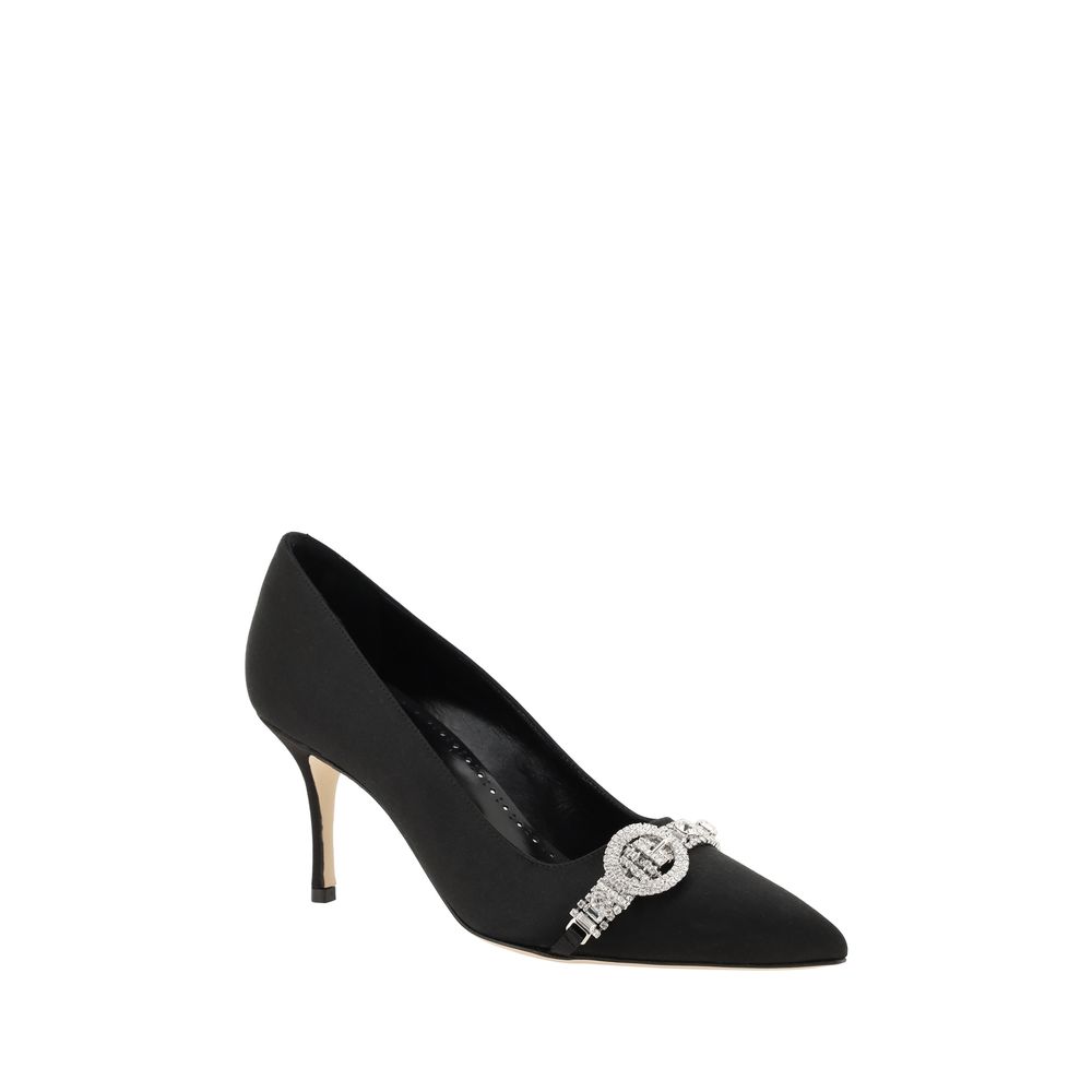 Manolo Blahnik Asapump Satin-Pumpen