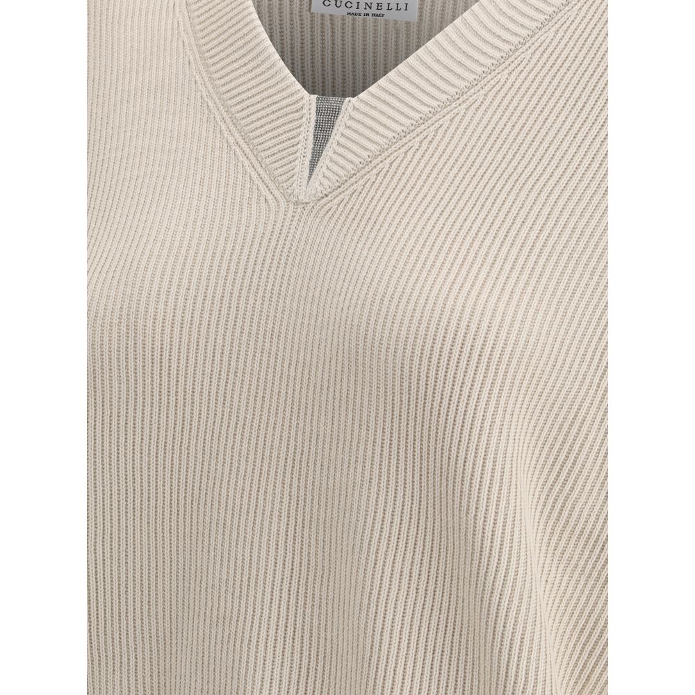 Brunello Cucinelli Pullover mit V-Ausschnitt