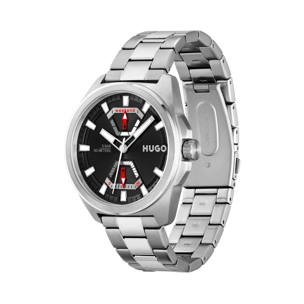 Hugo Boss Graue Uhr aus Edelstahl