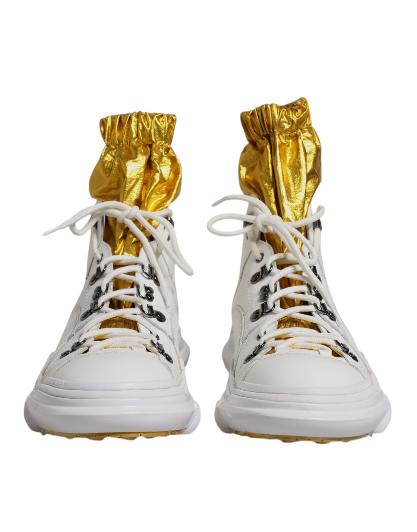 Dolce & Gabbana Weiß Nylon Galileo High Top Turnschuhe Schuhe