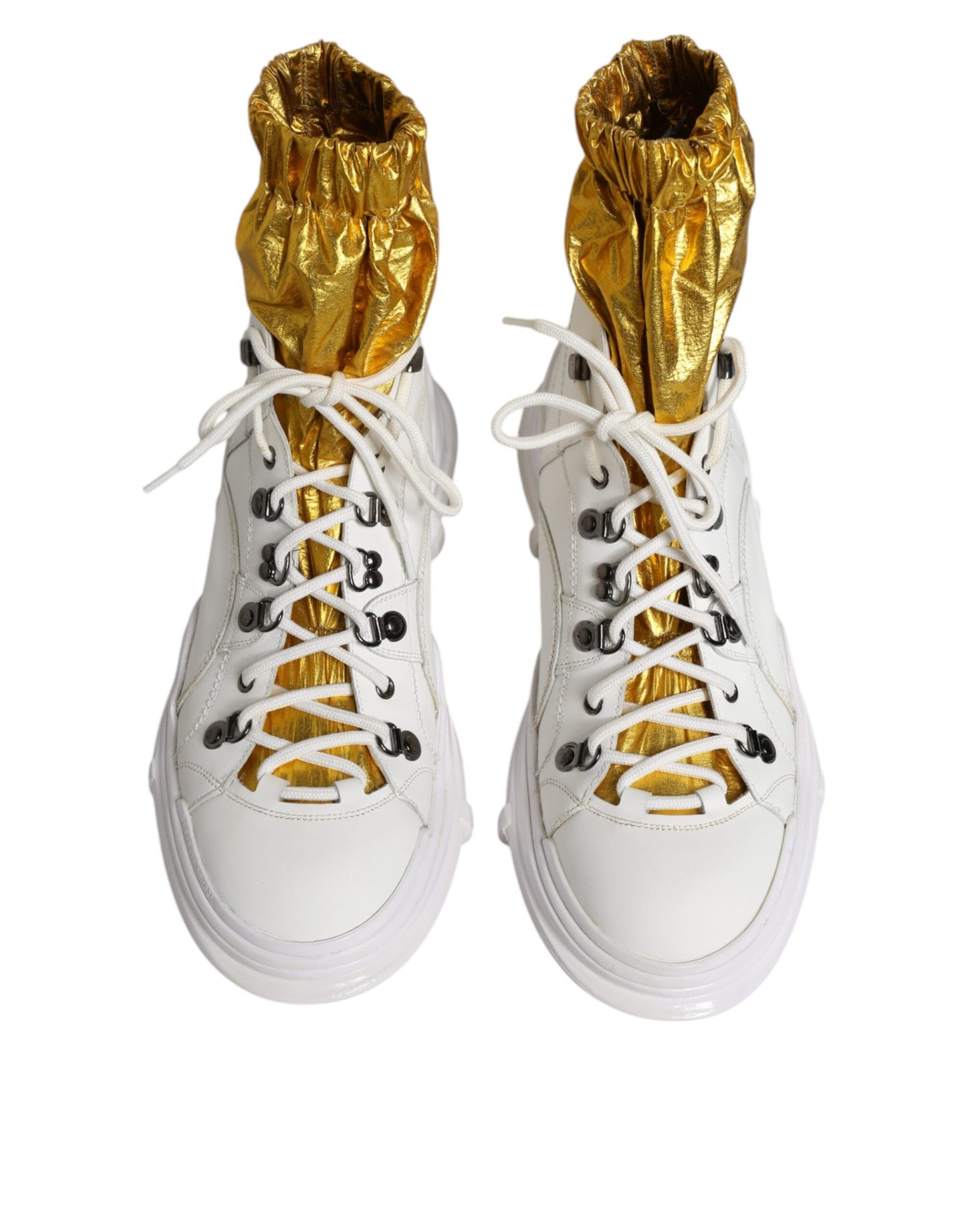 Dolce & Gabbana Weiß Nylon Galileo High Top Turnschuhe Schuhe