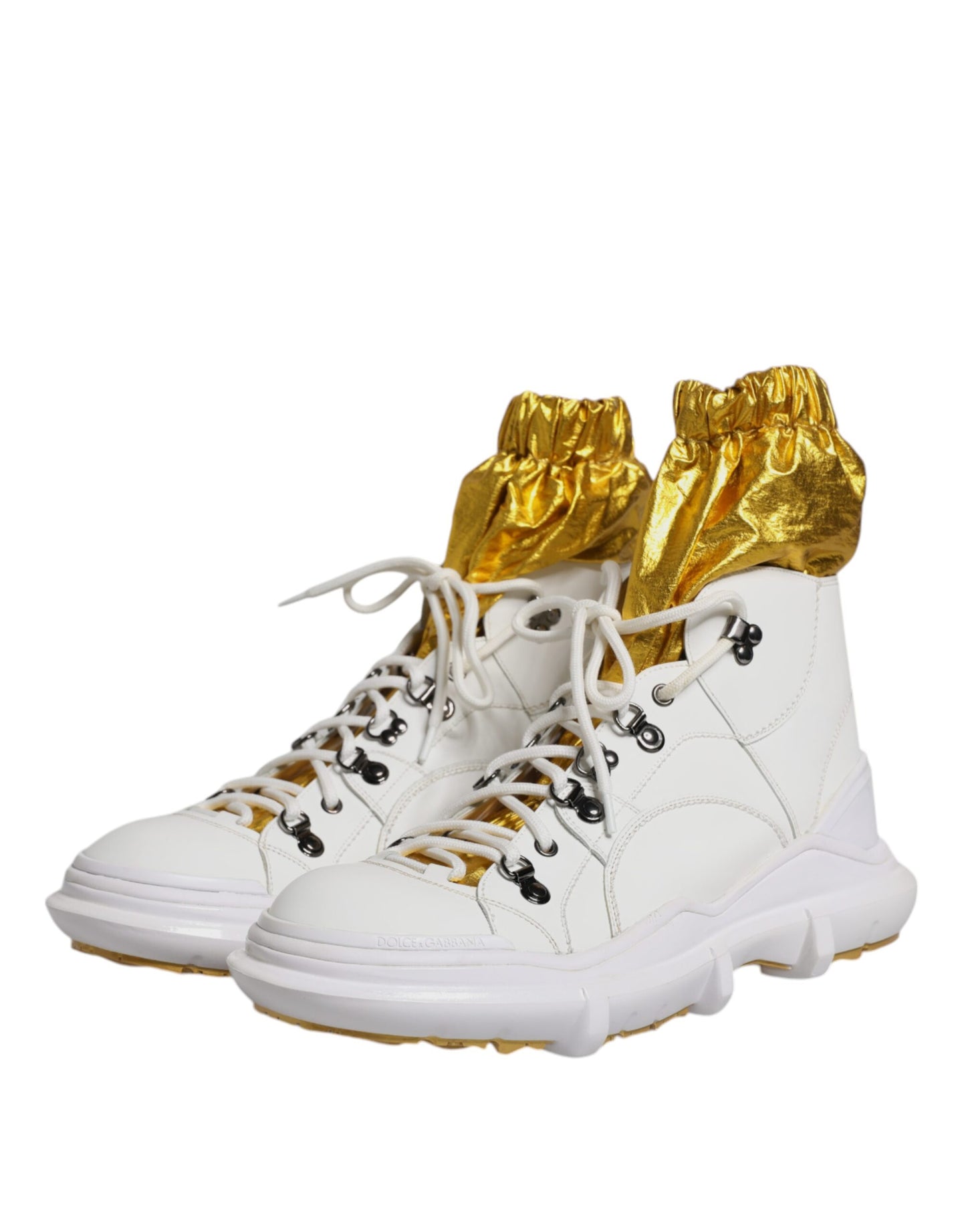 Dolce & Gabbana Weiß Nylon Galileo High Top Turnschuhe Schuhe