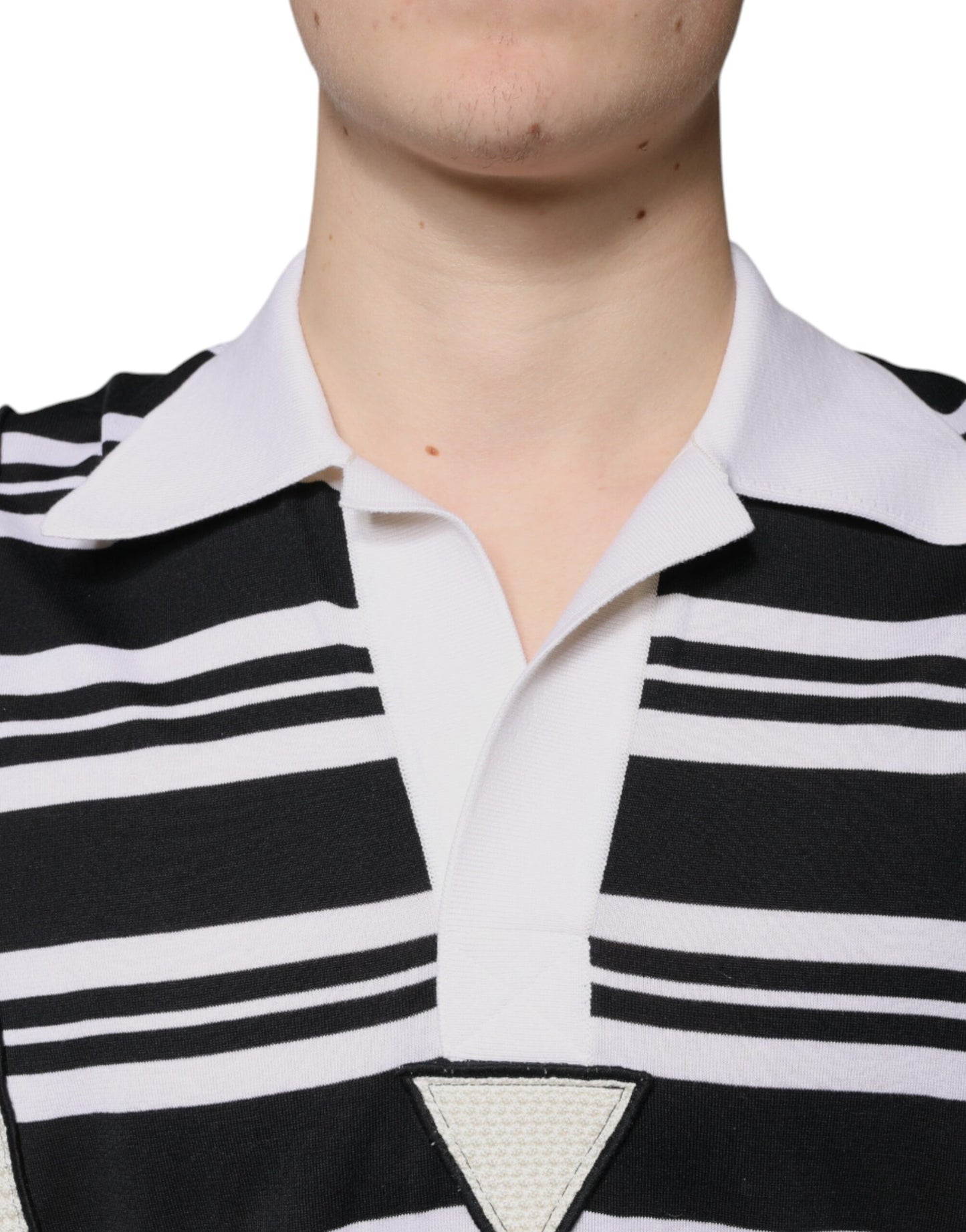 Dolce & Gabbana Mehrfarbig gestreiftes Polo-Shirt mit Kragen