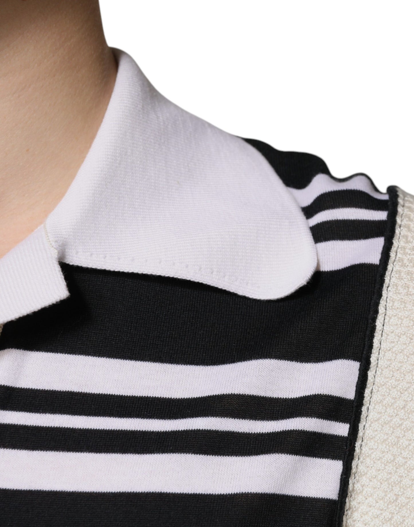 Dolce & Gabbana Mehrfarbig gestreiftes Polo-Shirt mit Kragen