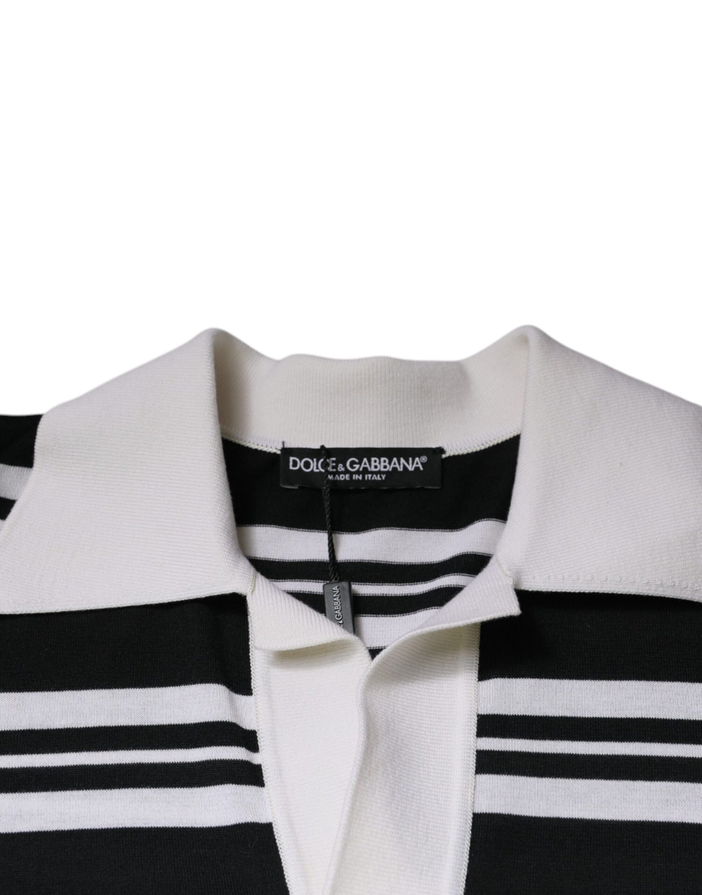 Dolce & Gabbana Mehrfarbig gestreiftes Polo-Shirt mit Kragen