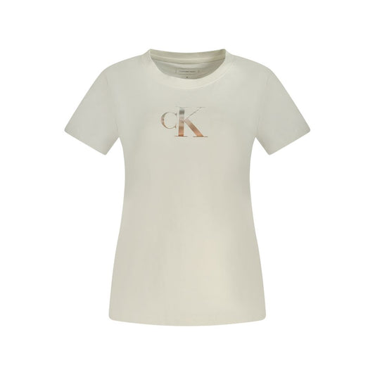 Calvin Klein Weißes T-Shirt aus Baumwolle für Frauen