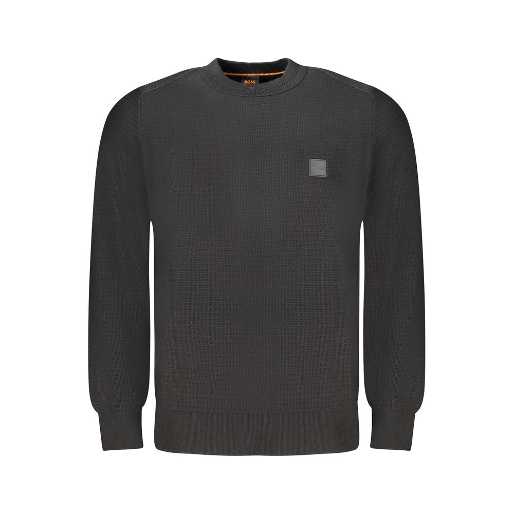 Hugo Boss Schwarzer Baumwollpullover für Männer