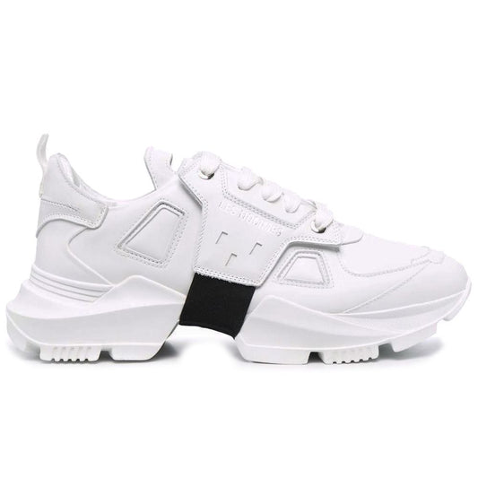 Les Hommes White Leather Di Calfskin Sneakers