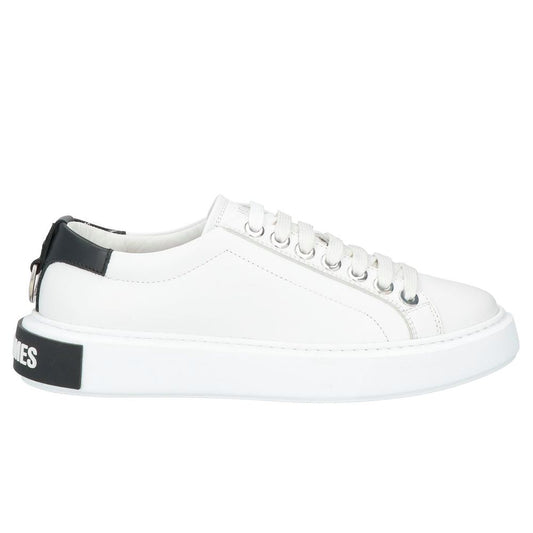 Les Hommes White Leather Di Calfskin Sneakers