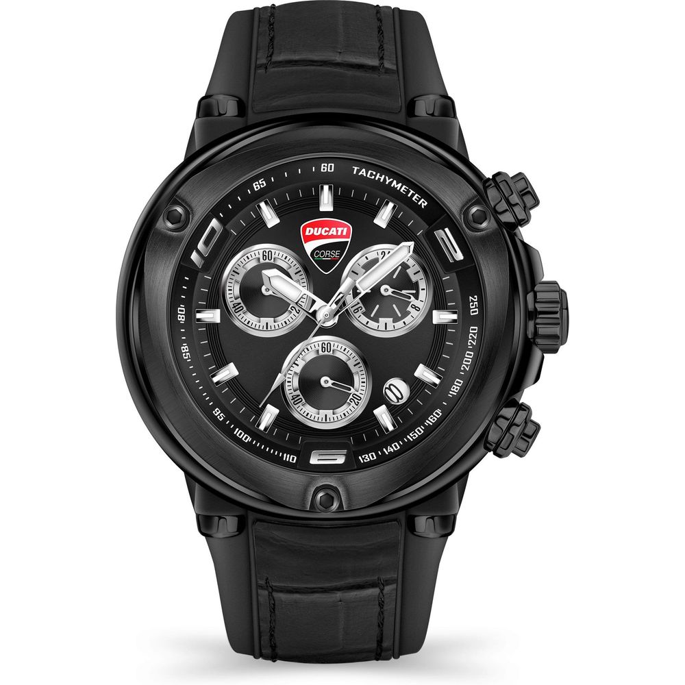 Ducati Schwarze Lederuhr