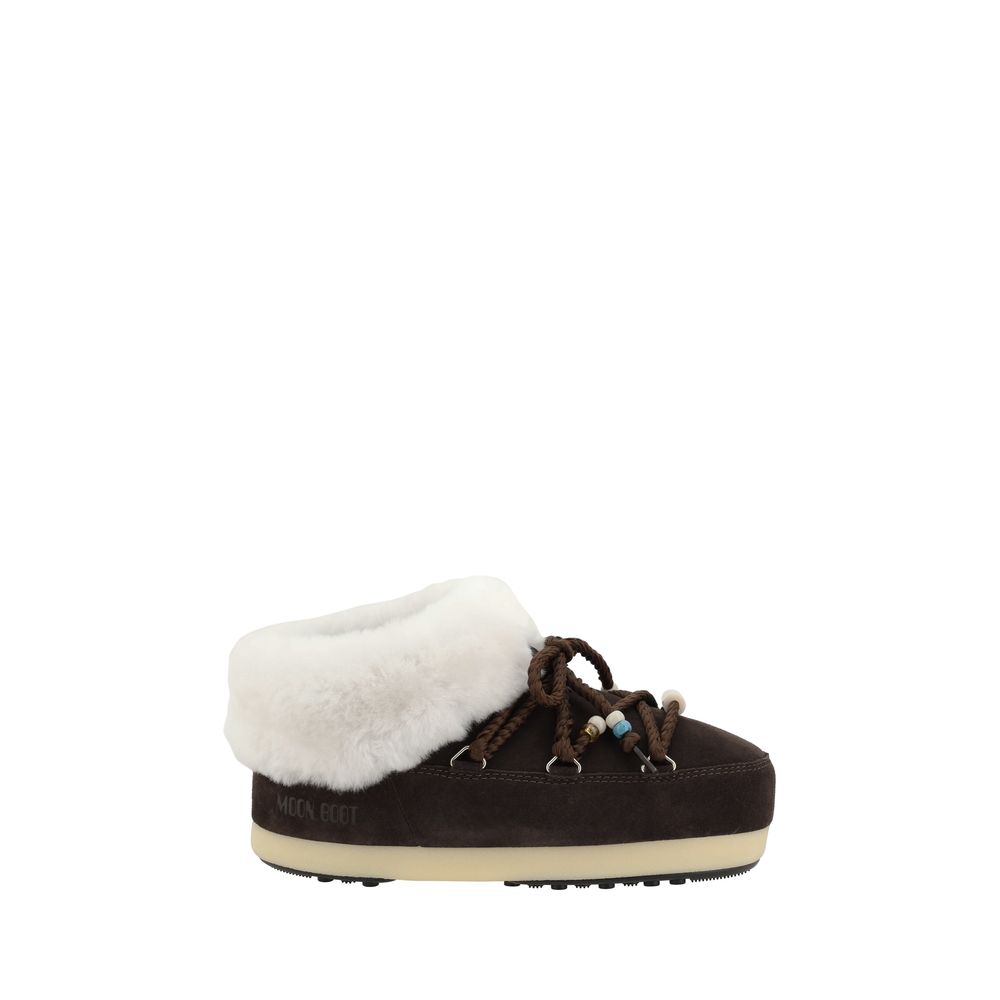 Moon Boot Mules Suede Pearl -nilkkurit