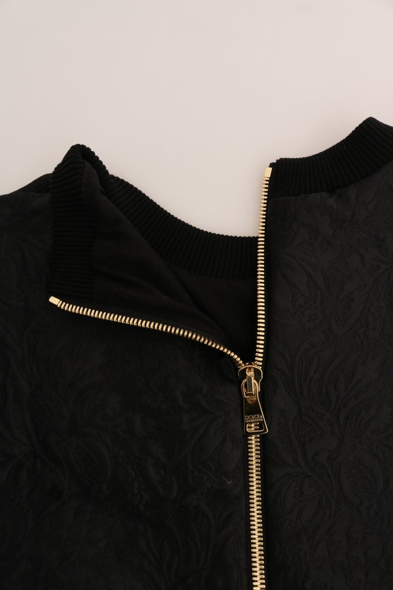 Dolce &amp; Gabbana Black Sweater with Enchanted Crystals