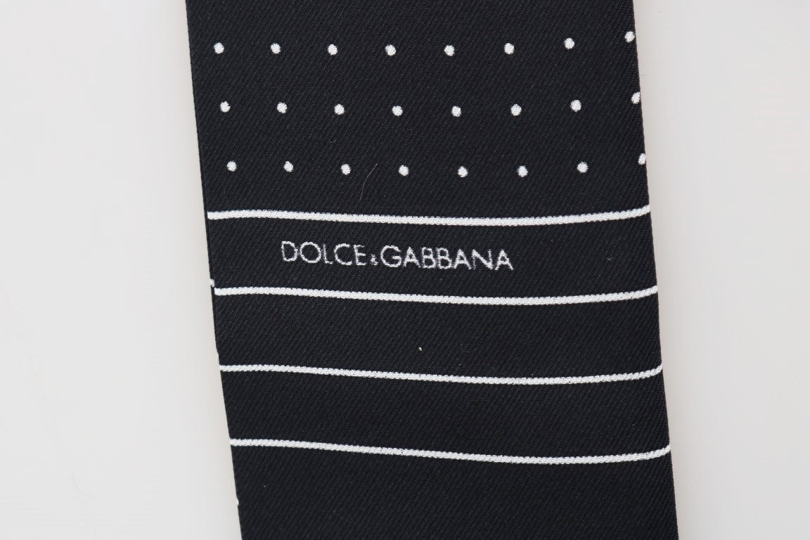 Dolce &amp; Gabbana tyylikäs silkkisolmio miesten huivikääre