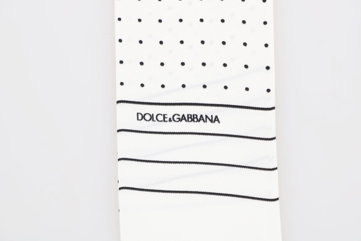 Dolce &amp; Gabbana Elegant Polka Dot Silkkihuivi miehille