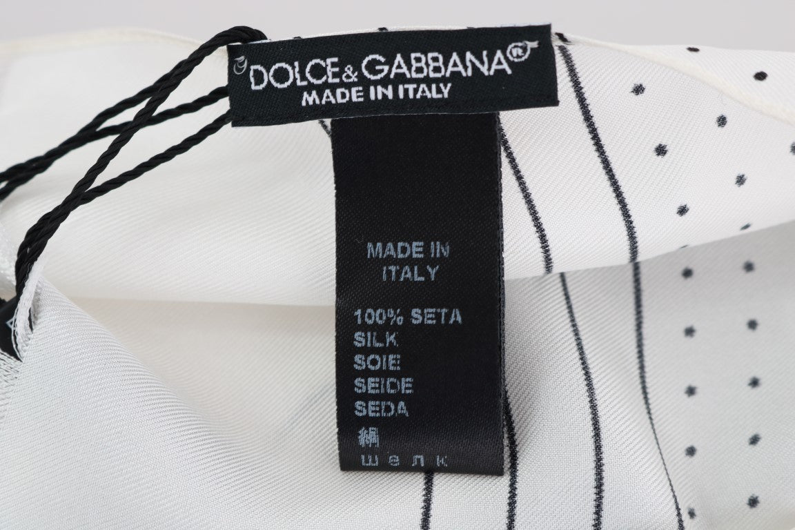 Dolce &amp; Gabbana Elegant Polka Dot Silkkihuivi miehille