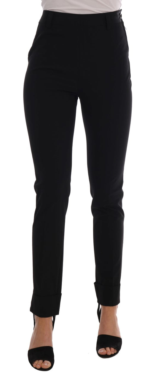 Ermanno Scervino Slim Black Stirrup Leggings