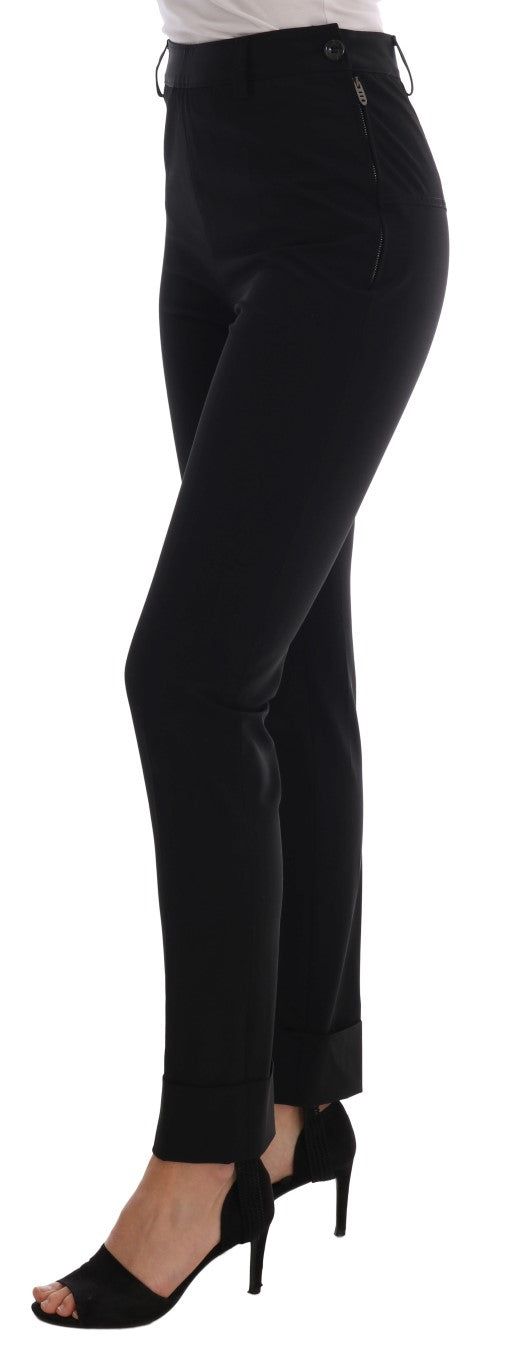 Ermanno Scervino Slim Black Stirrup Leggings