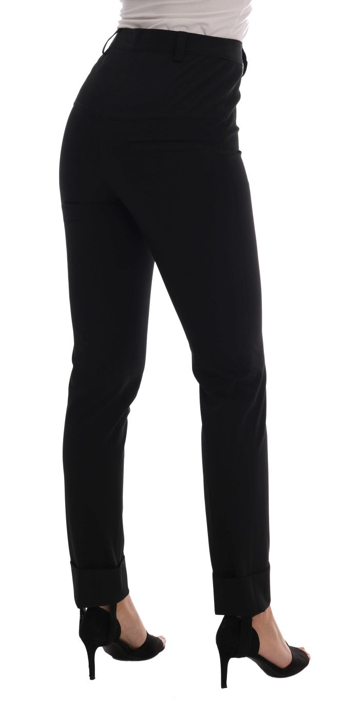 Ermanno Scervino Slim Black Stirrup Leggings