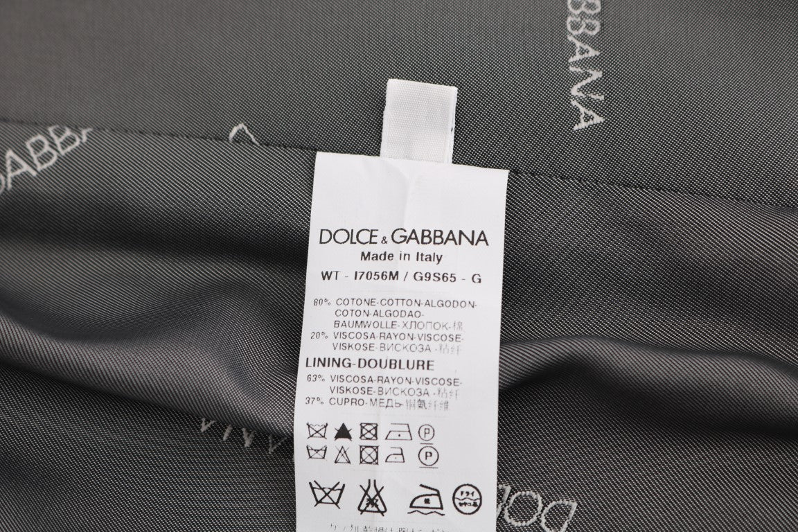 Dolce &amp; Gabbana Elegant Gray Vest Waistcoat