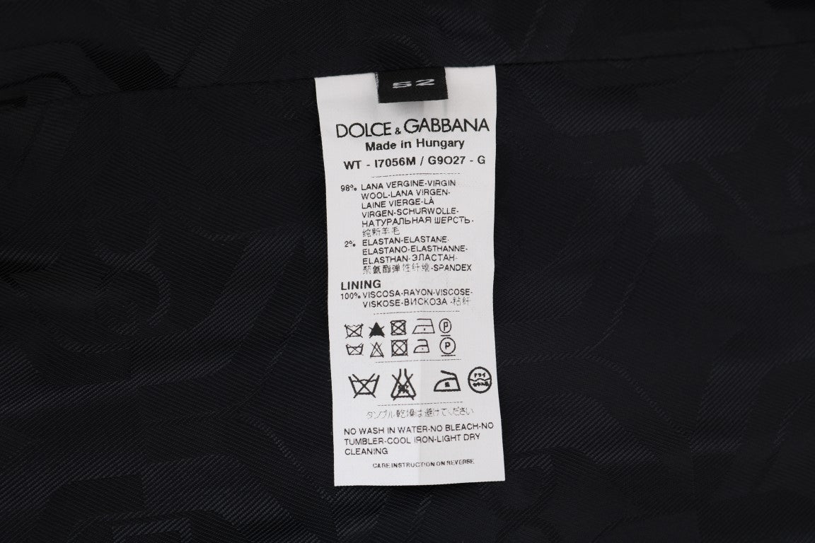 Dolce & Gabbana Elegante Weste aus Wollmischung, grau gestreift