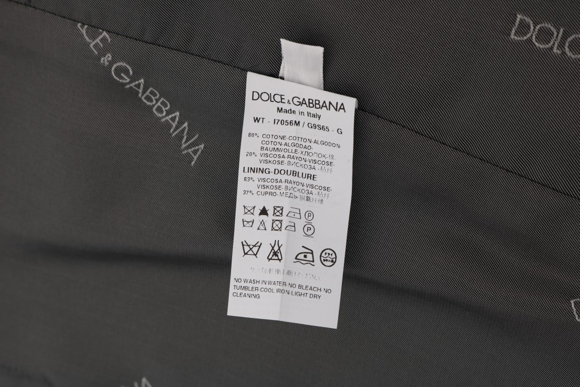 Dolce &amp; Gabbana Plain Gray Single Breasted Vest