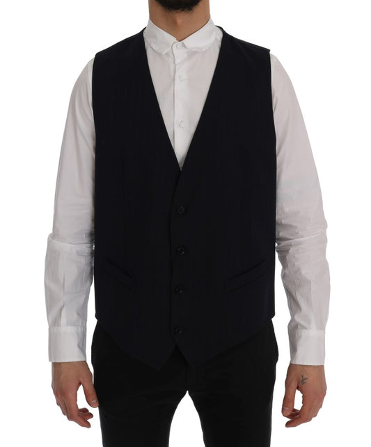 Dolce &amp; Gabbana Elegant striped wool blend vest