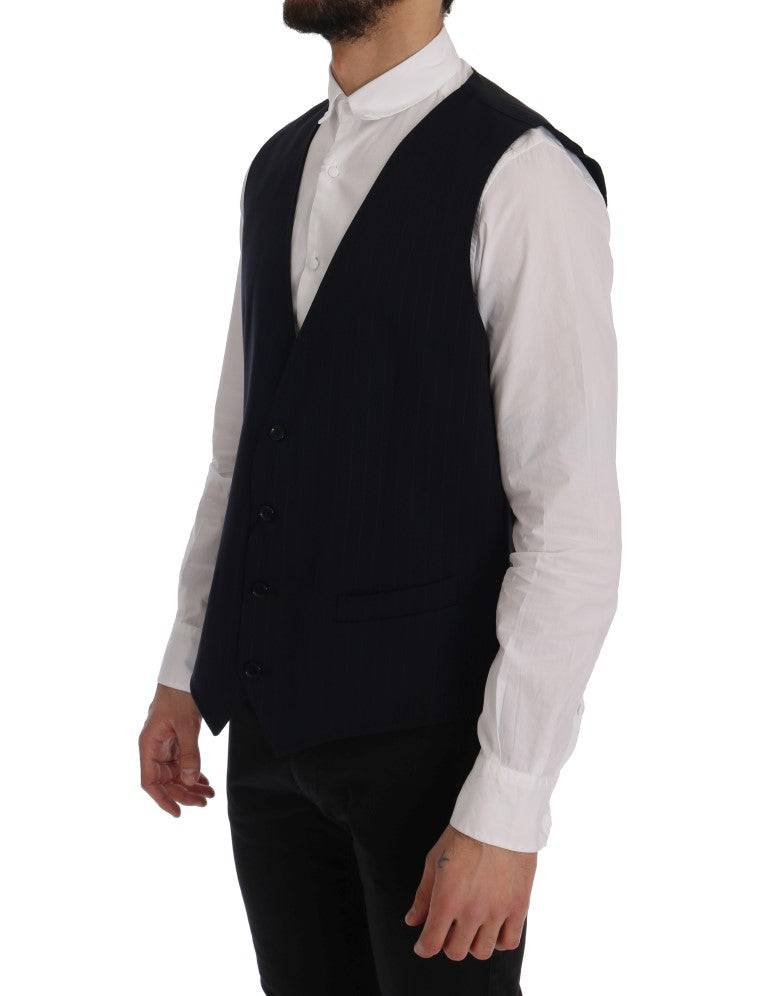 Dolce &amp; Gabbana Elegant striped wool blend vest