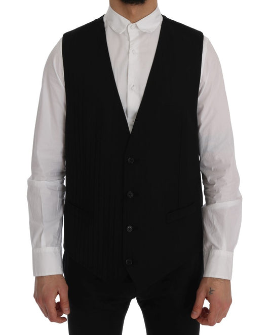 Dolce &amp; Gabbana Elegant striped wool blend vest