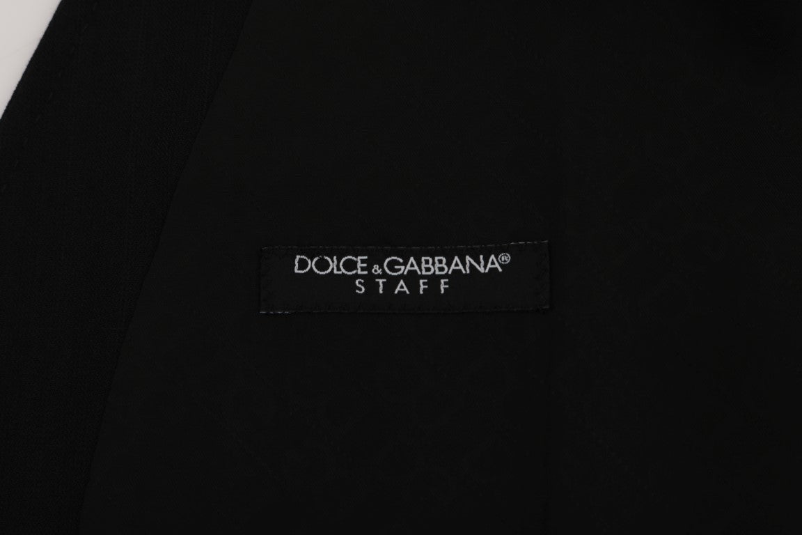 Dolce & Gabbana Elegante gestreifte Weste aus Wollmischung